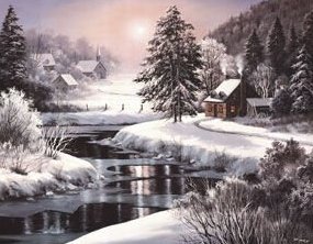 Замерзшая река - река, пейзаж, зима, природа - оригинал