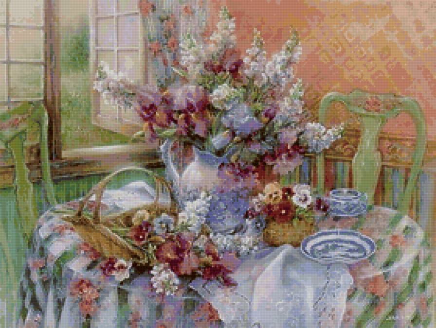 Натюрморт - цветы, натюрморт - предпросмотр