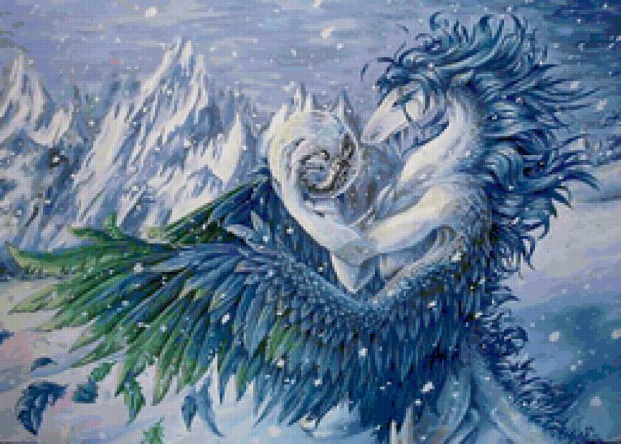 Снежный дракон читать полностью. Снежный дракон. Зимние Мифические существа. Дух зимы. Снежный дракон арт.