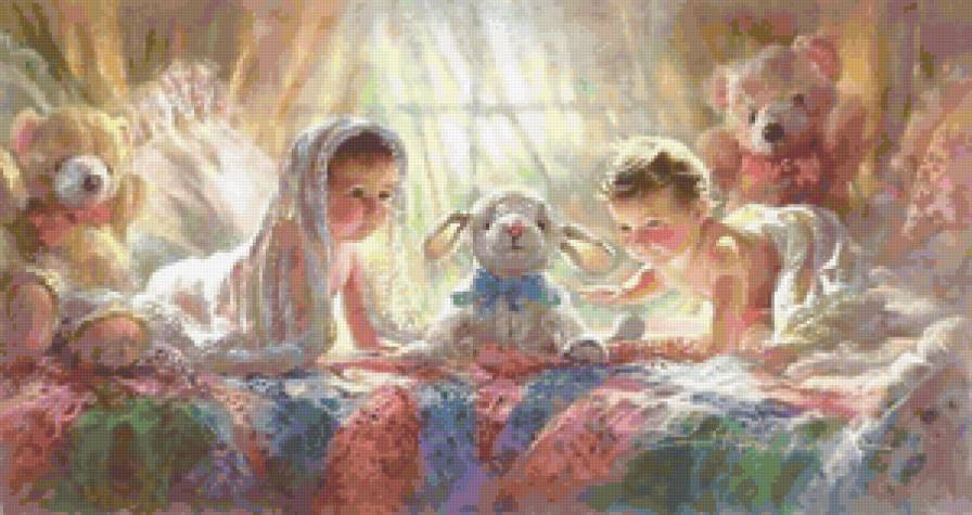 Желанная добыча - игрушки, младенец, мальчик, девочка, ребенок - предпросмотр