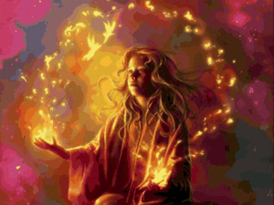 власть огня - огонь, девочка, волшебство, фентази - предпросмотр