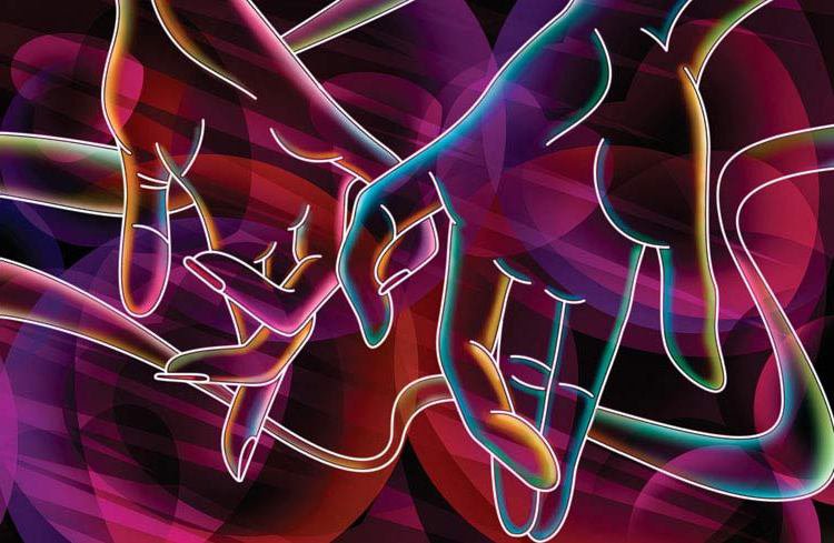 Вместе - любовь, пара, руки - оригинал