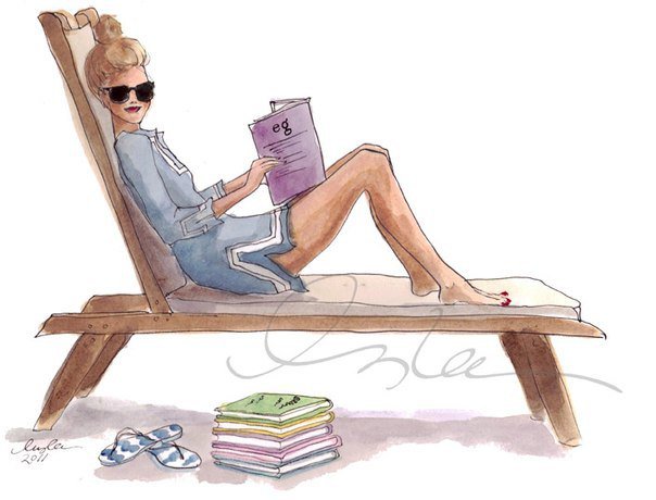 Девушка - девушка, книги, отдых - оригинал