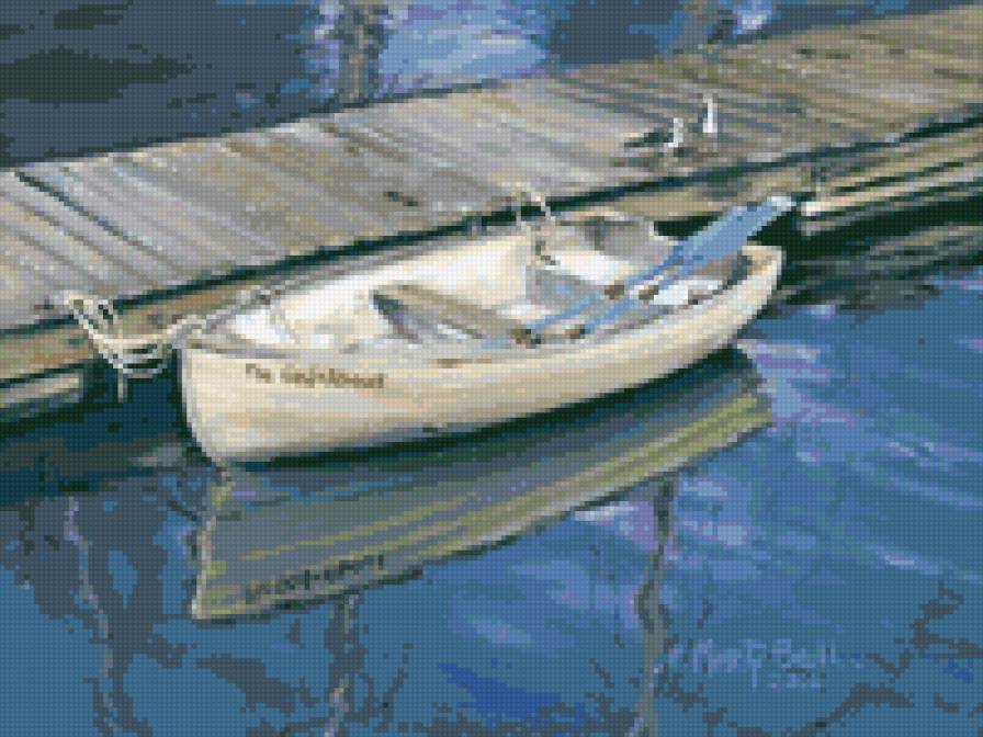 Лодка - марти белл., лодка, вода, река - предпросмотр