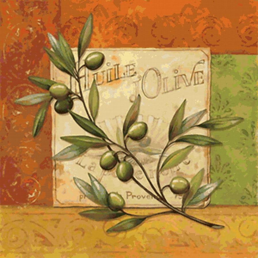 оливковая ветвь - подушка - предпросмотр