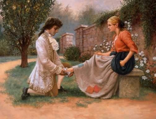 Золушка и принц - принц, двое, любовь, золушка, сказка - оригинал