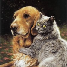 Оригинал схемы вышивки «Я и моя собака» (№72150)
