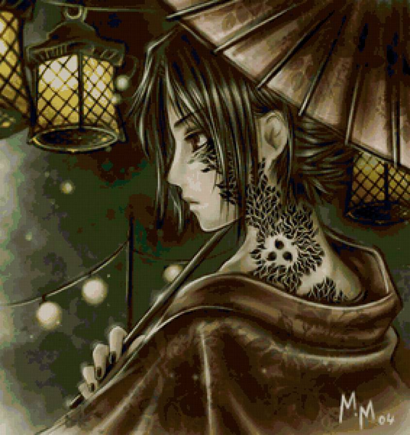 девушка с тату - восток, тату, девушка, япония - предпросмотр