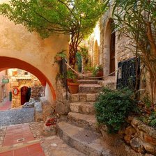 Схема вышивки «город Эз - из Ниццы в Монако»