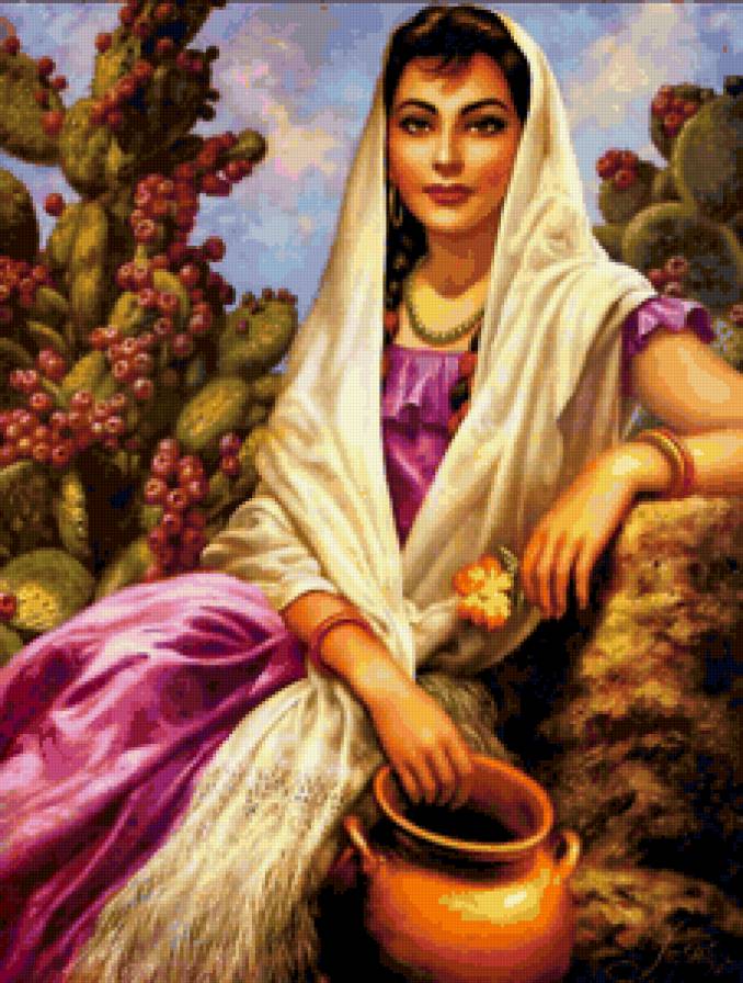 Художник Jesus Helguera - красота, девушка, испания - предпросмотр