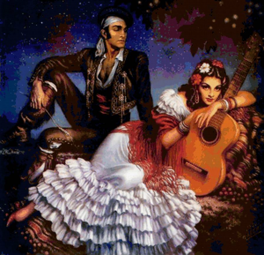 Художник Jesus Helguera - девушка, двое, испания, любовь, мужчина - предпросмотр