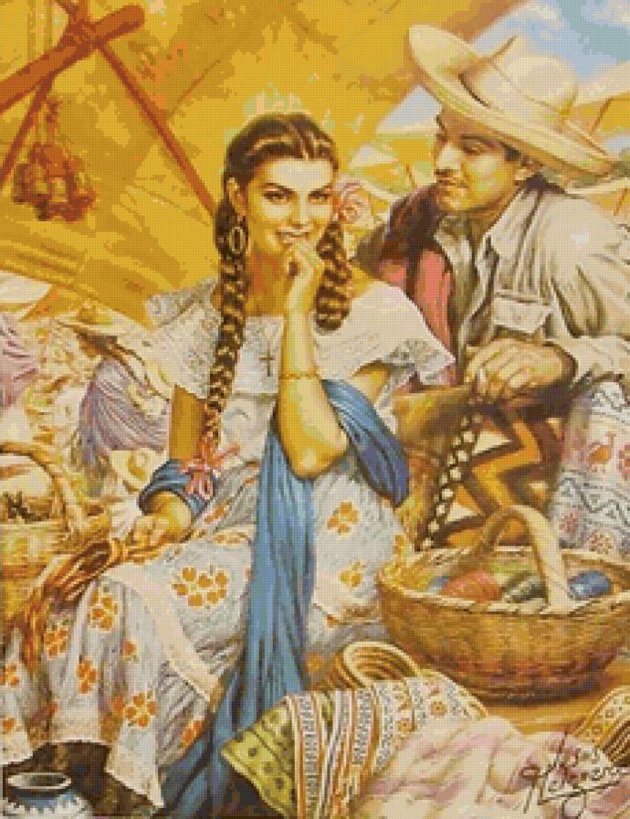 Художник Jesus Helguera - мужчина, испания, любовь, девушка - предпросмотр