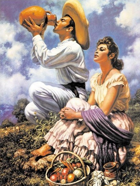 Художник Jesus Helguera - двое, девушка, мужчина - оригинал