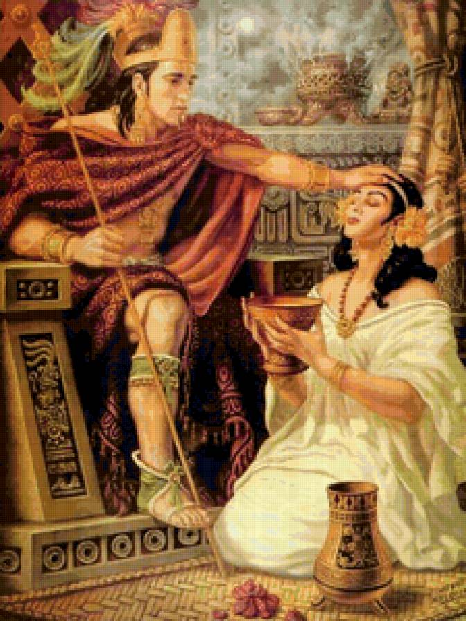 Художник Jesus Helguera - сюжет, девушка, мужчина, рим - предпросмотр