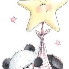 Схема вышивки «панда»