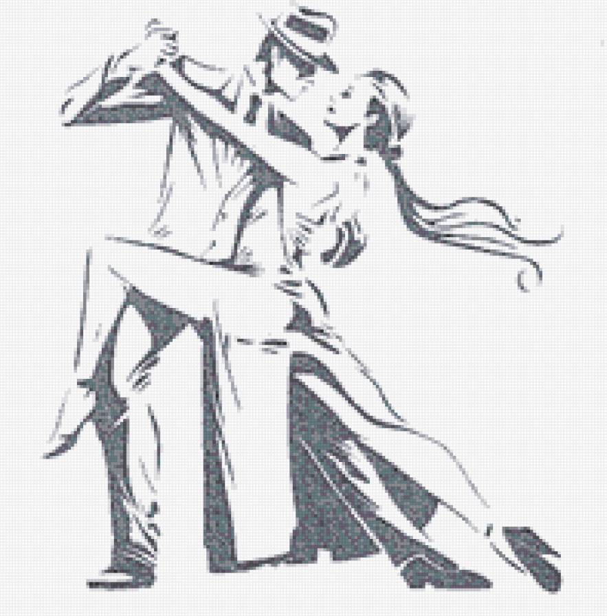 танец страсти - монохром, танец, люди - предпросмотр