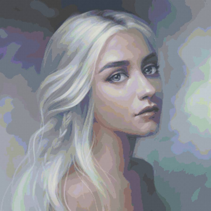 №73807 - подушка, картина, девушка, тортрет - предпросмотр