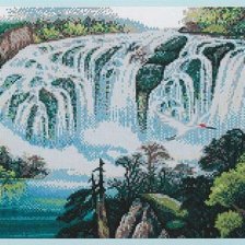 Оригинал схемы вышивки «водопад» (№74039)