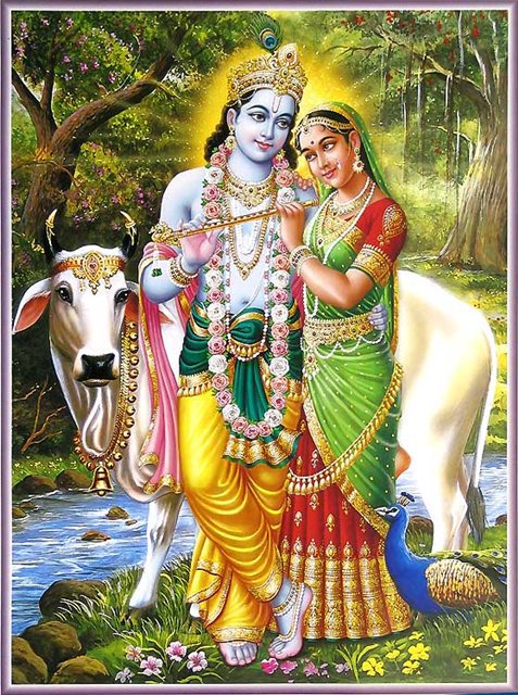 №74145 - он и она, животные, индийские божества, религия, пара - оригинал