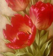 Оригинал схемы вышивки «панно тюльпаны» (№74520)