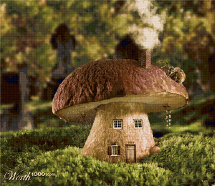 Грибочек-домик - предпросмотр