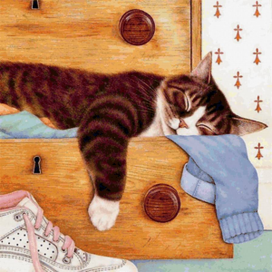 Устал - животные, кошка, сон - предпросмотр