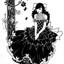 Схема вышивки «девушка»