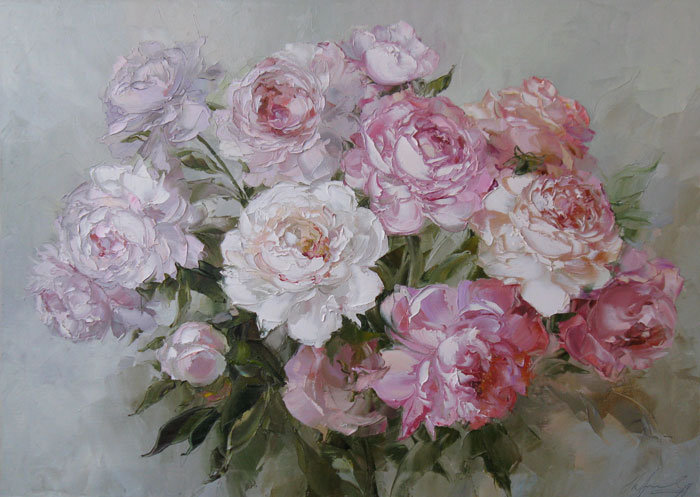 букет пионов - цветы, пионы - оригинал