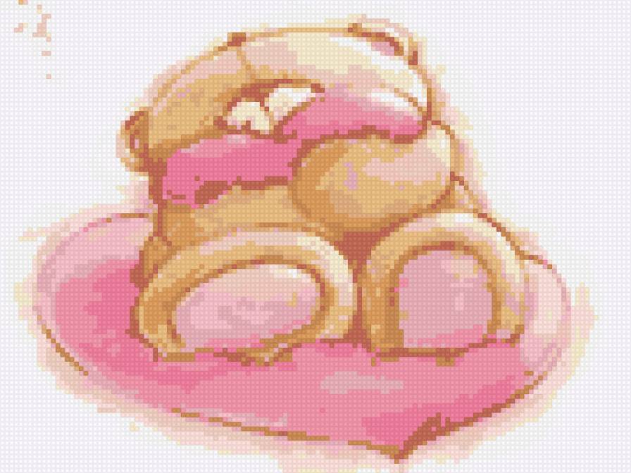 Мишка - розовый, подушка, мишка, деткам - предпросмотр