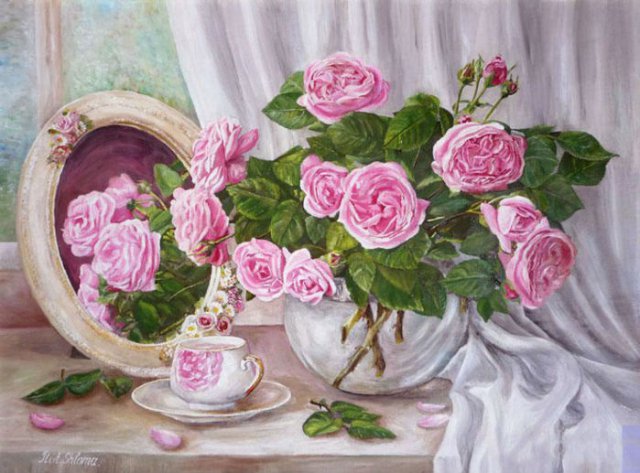 Розовые розы - роза, цветы - оригинал