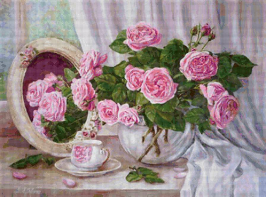 Розовые розы - роза, цветы - предпросмотр