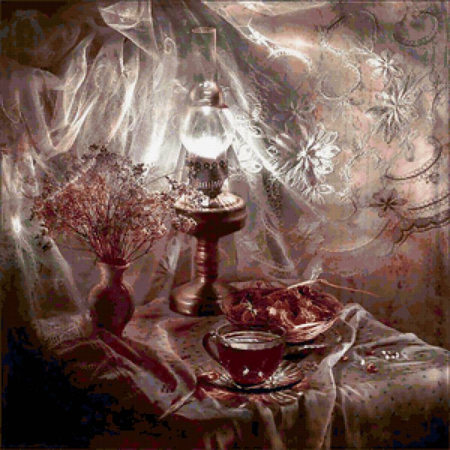 натюрморт с кружевом - предпросмотр