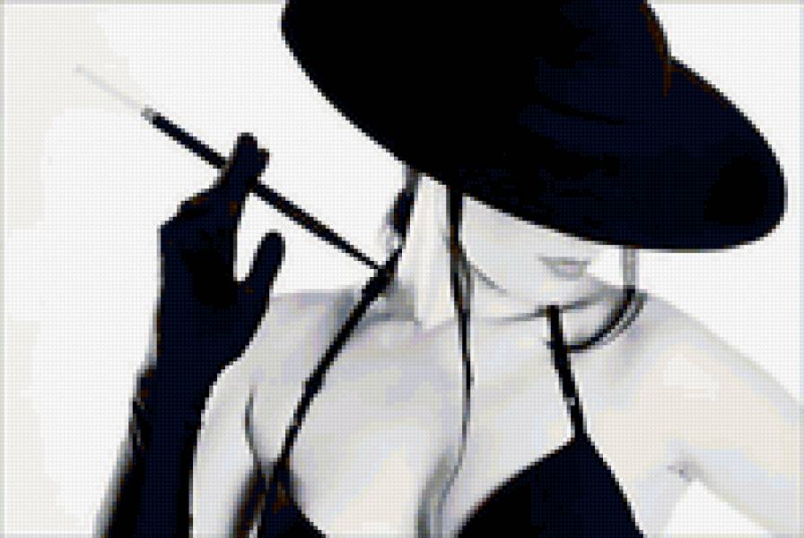 дама в шляпе - предпросмотр