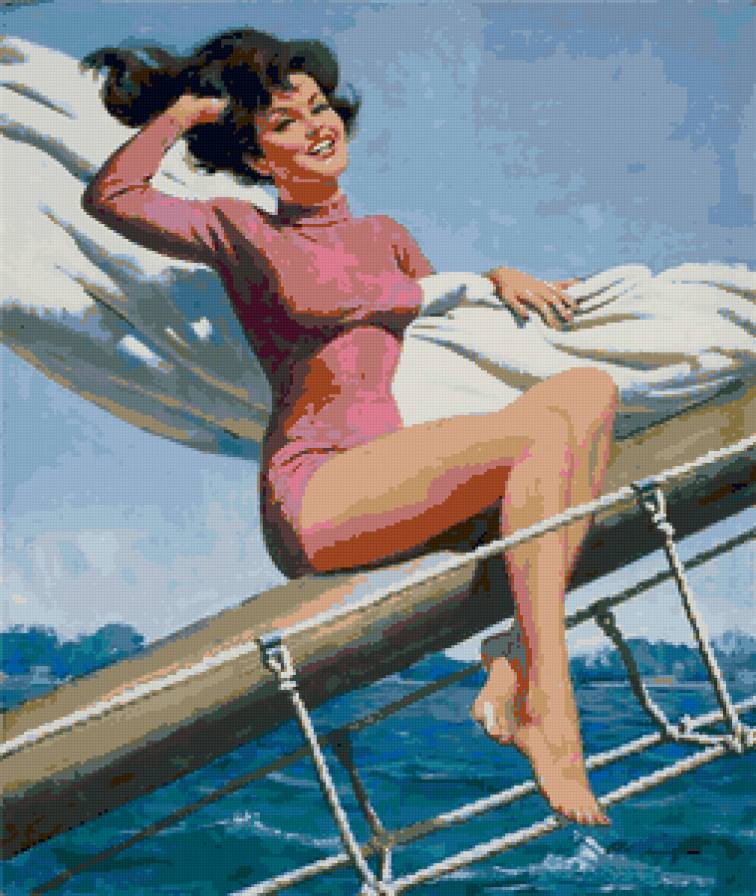 Серия "В американском стиле" - девушка, море, пейзаж - предпросмотр