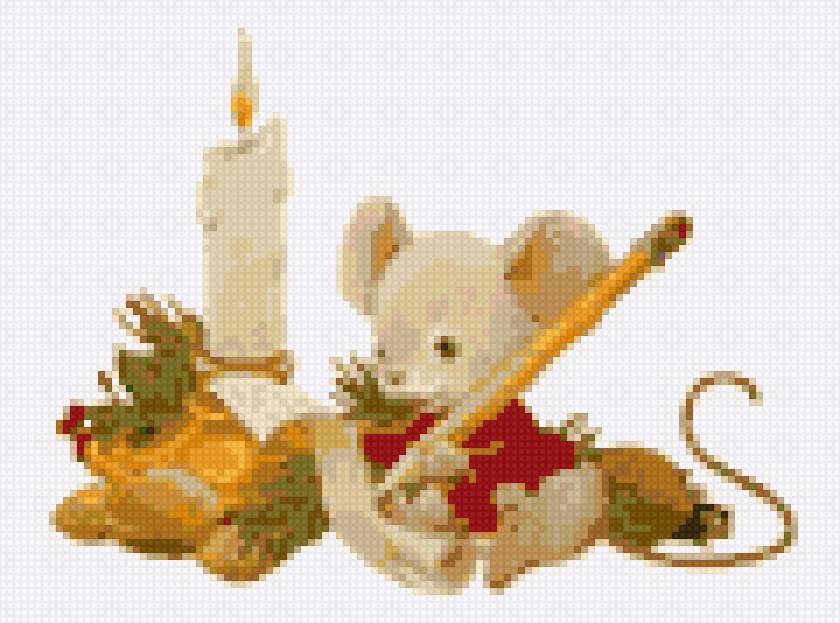 Мышка и Рождество - подушка, детям, рождество, мышка - предпросмотр