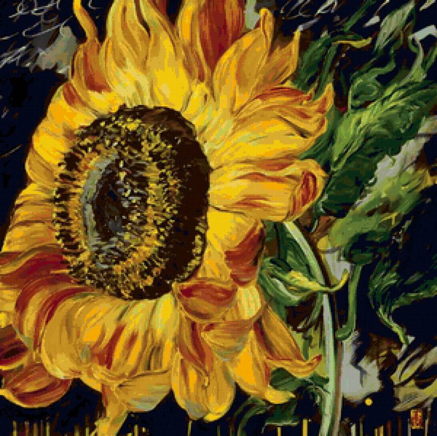 Подушка "Подсолнухи" - подушка, цветы, подсолнухи - предпросмотр