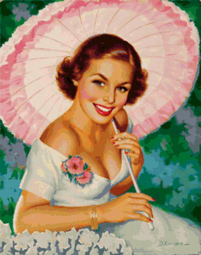 девушка - портрет, пинап, женщина, образ, картина, девушки - предпросмотр