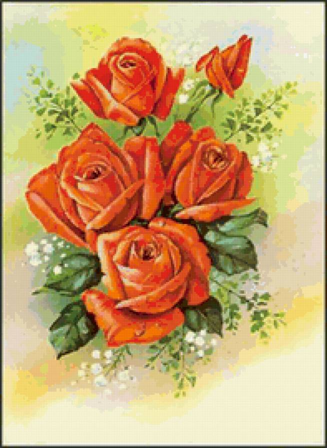 Красные розы - цветы, роза, букет - предпросмотр