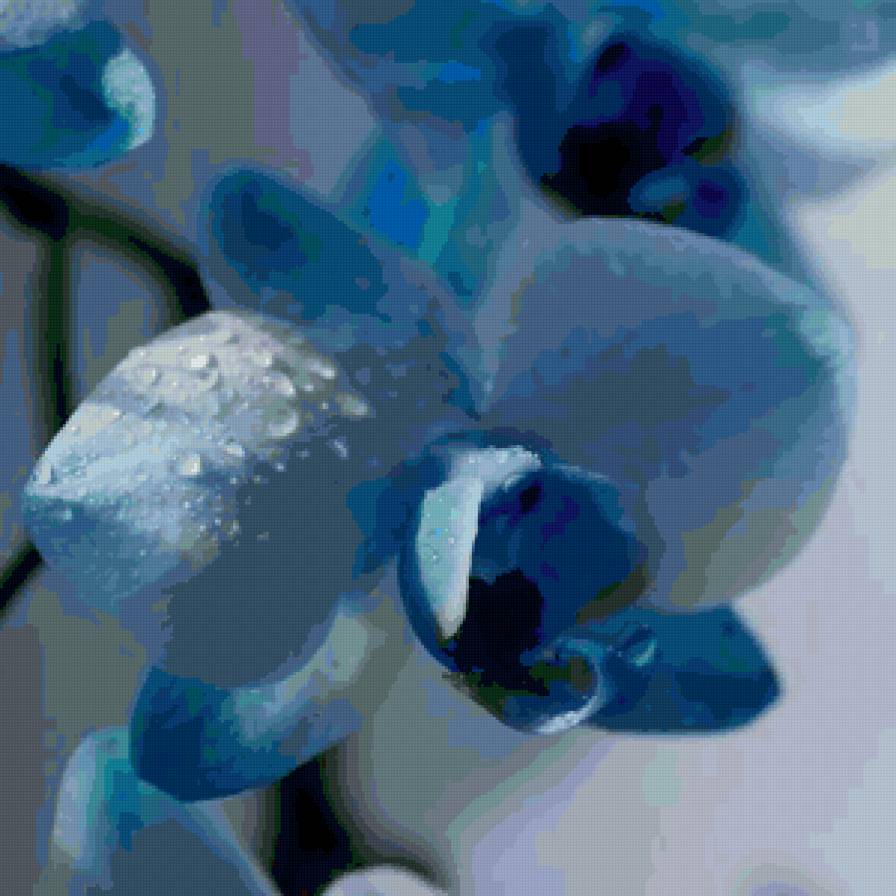 №75378 - подушка, цветы, синий, картина - предпросмотр