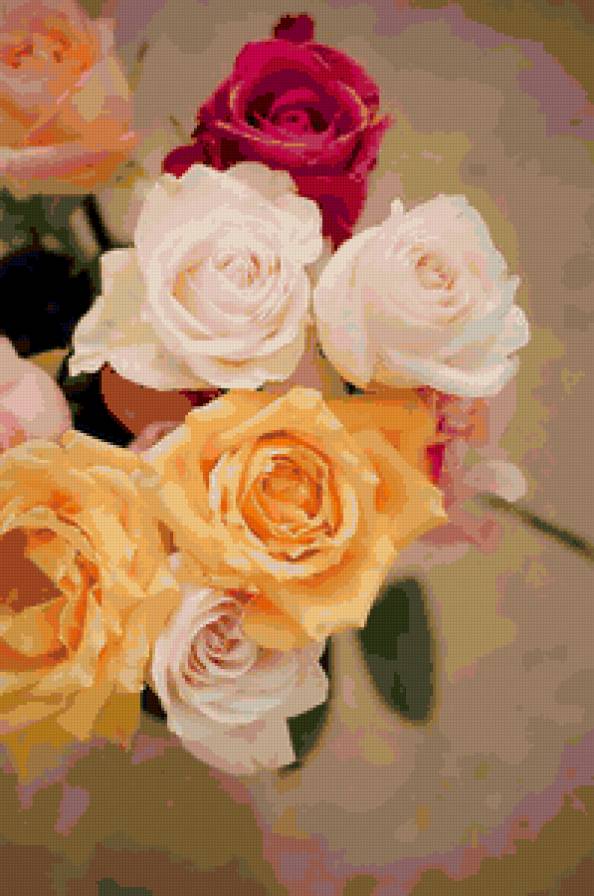 №75431 - розы, букет, картина, цветы - предпросмотр