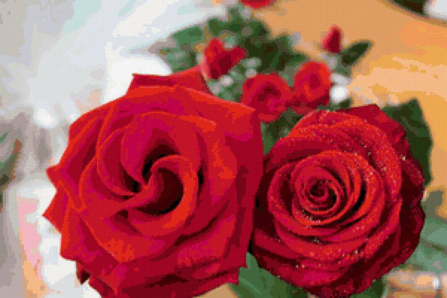 №75509 - букет, картина, цветы, роза - предпросмотр