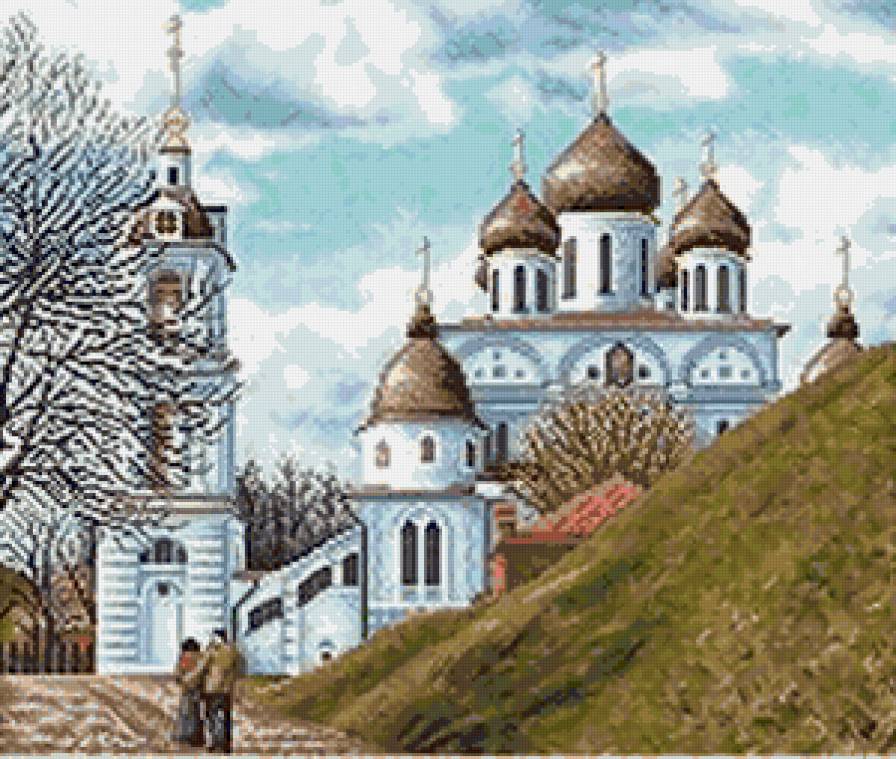 Успенский кафедральный собор - церковь, дерево, храм, пейзаж - предпросмотр