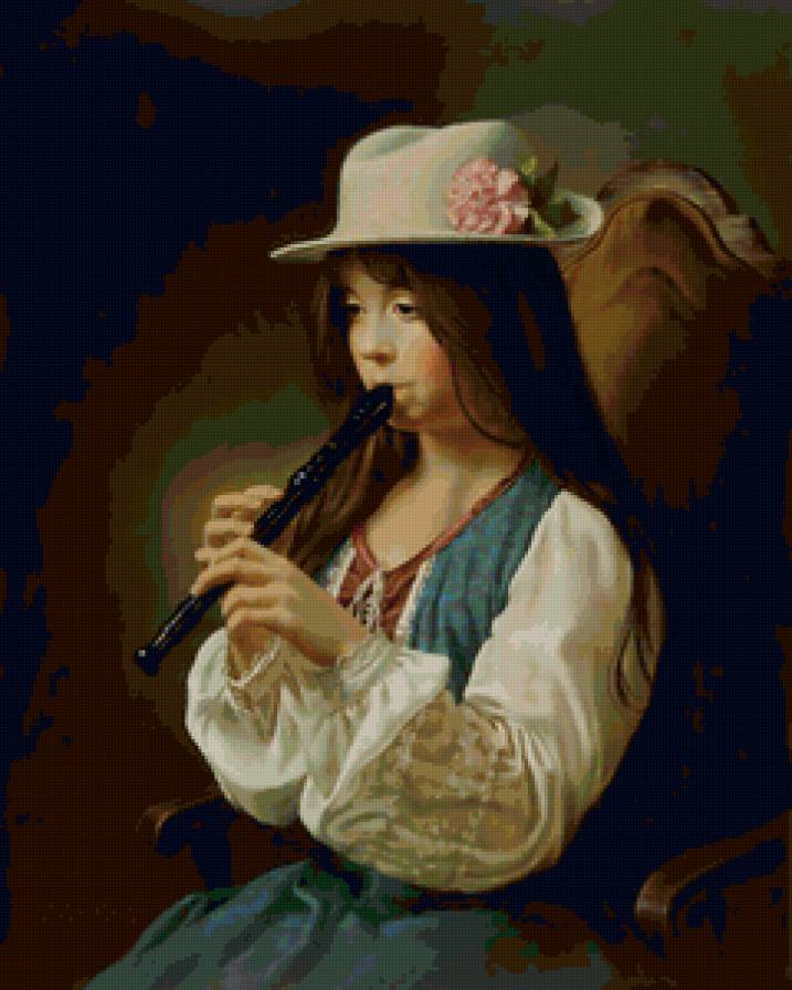 Флейтистка - девушка - предпросмотр