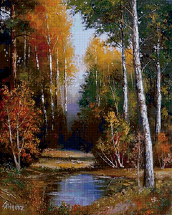 Серия "Пейзаж. Осень" - пейзаж, река, осень - предпросмотр