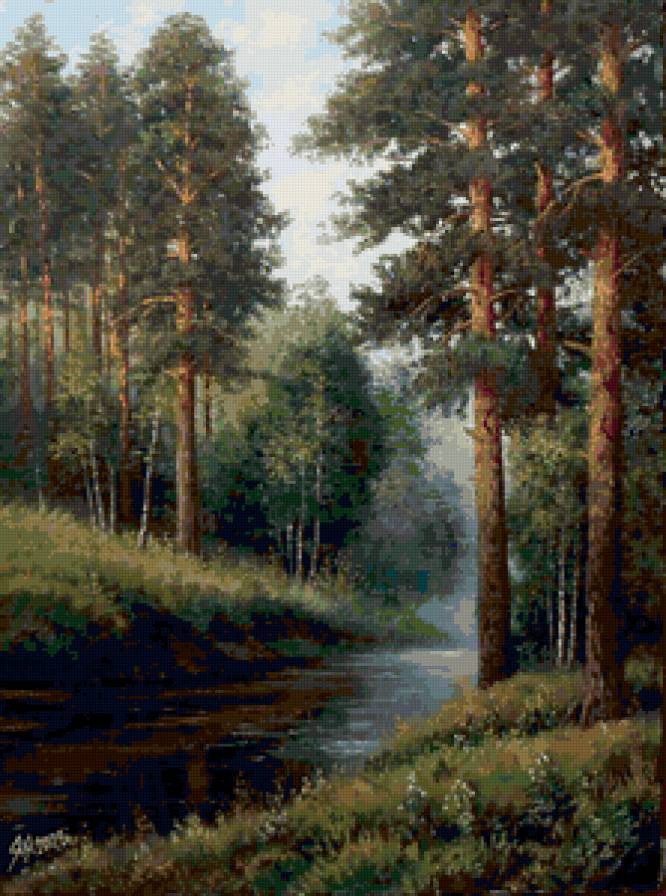 Серия "Пейзаж. Лето" - пейзаж, лето, река - предпросмотр