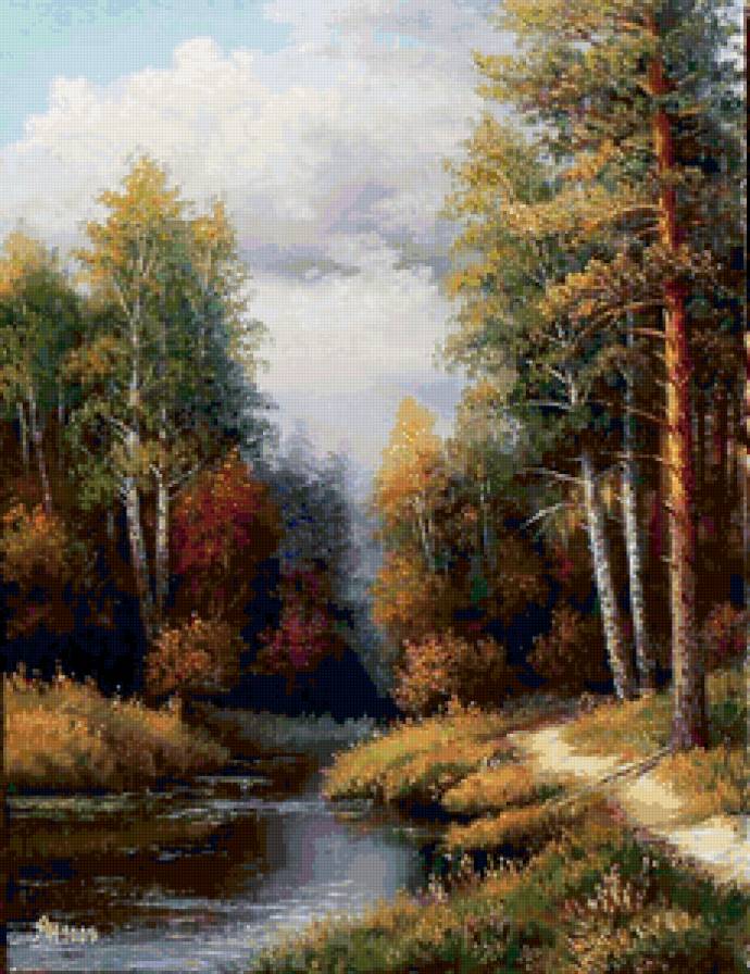 Серия "Пейзаж. Осень" - река, осень, пейзаж - предпросмотр