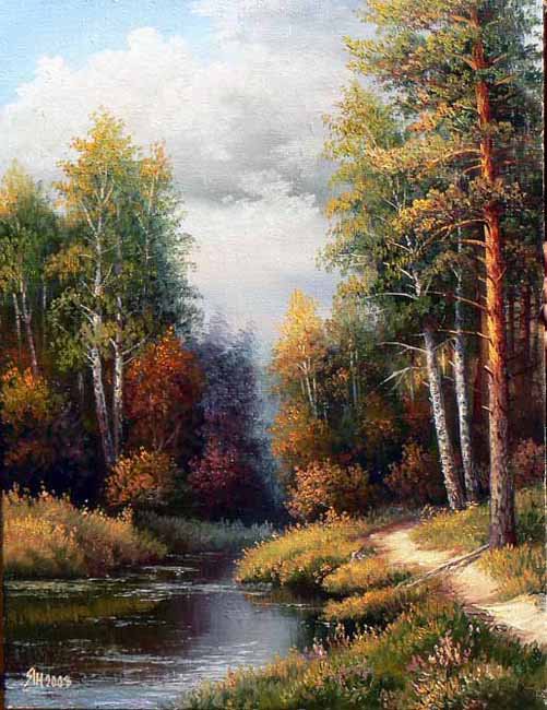 Серия "Пейзаж. Осень" - река, осень, пейзаж - оригинал