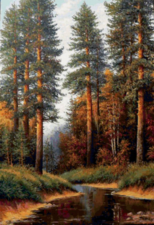 Серия "Пейзаж. Осень" - пейзаж, река, осень - предпросмотр