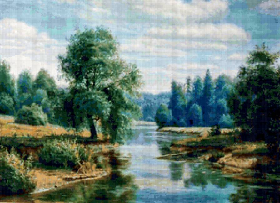 Серия "Пейзаж. Лето" - пейзаж, лето, река - предпросмотр