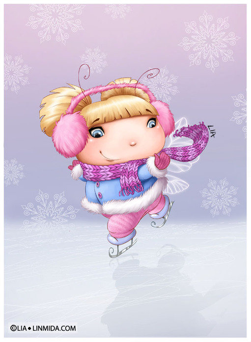 Фея на коньках - подушка, деткам, фея - оригинал